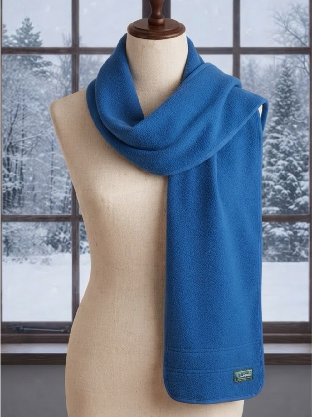 L.L. Bean Blue Polartec Fleece Unisex Scarf